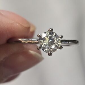 Elegant Silver Solitaire Ring